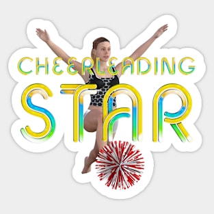 Cheerleading Star Sticker